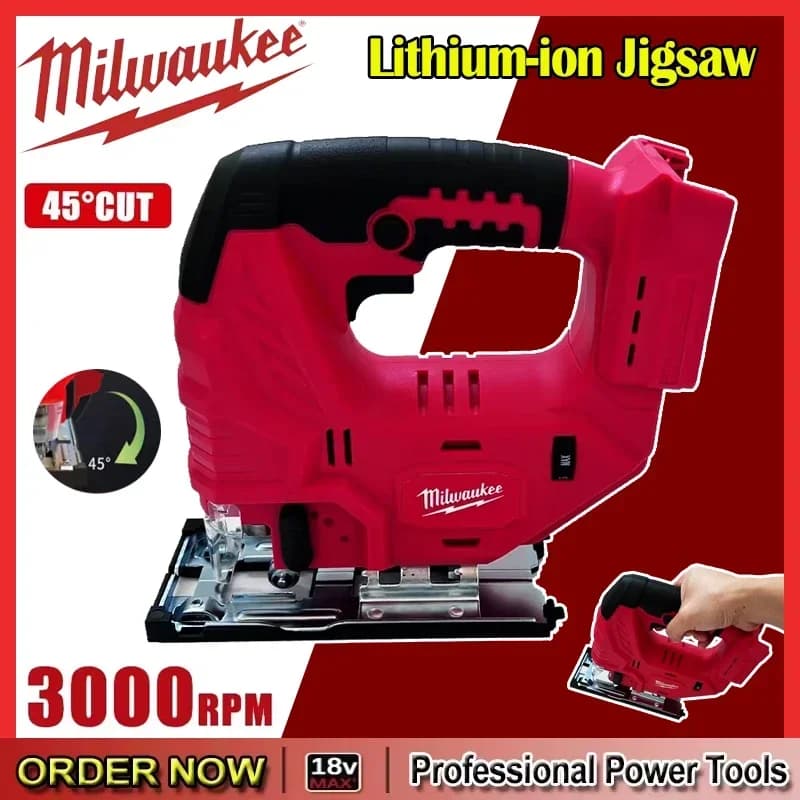 Milwaukee Brushless Jig Saw | 18V/20V Cordless | 0-45° Bevel Woodworking Tool - Thumbnail 2