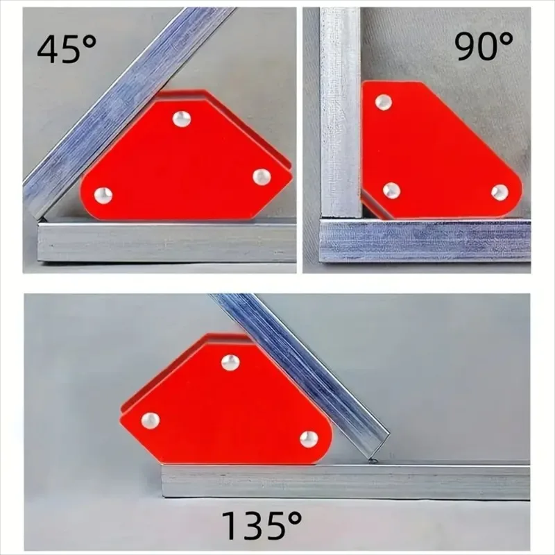 Welding Magnet Set | 4-Piece 45/90/135° Angle Holder | 9LB Magnetic Clamp for Precision Positioning - Thumbnail 6