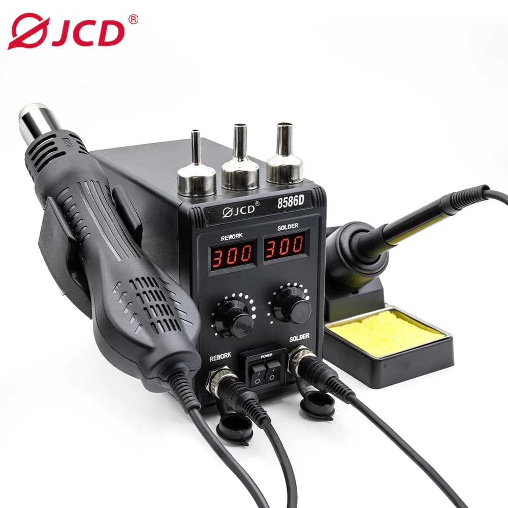 750W Soldering & Rework Station | Dual Digital Display Hot Air Gun | SMD Welding Tool - Thumbnail 5