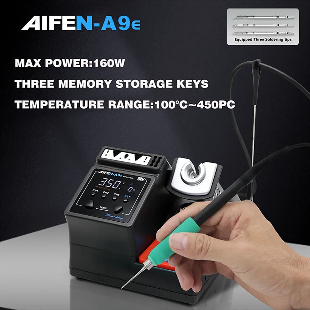 Soldering Station with Temperature Control | 210°C-245°C Range | Precision Iron & Handle - Thumbnail 6