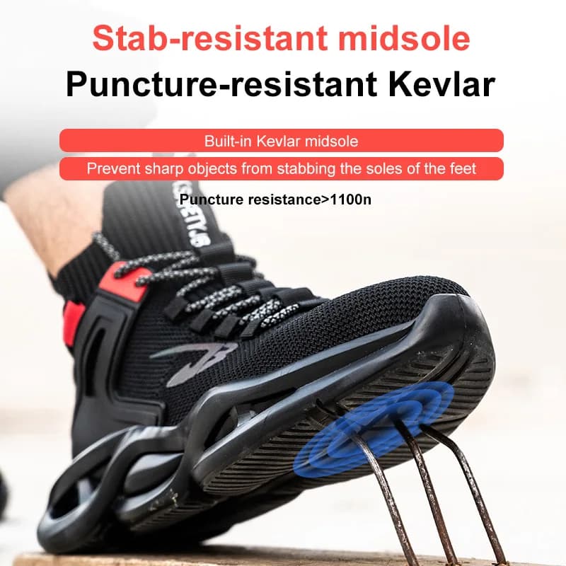 2025 Safety Boots | High-Top Steel Toe Work Sneakers | Anti-Smash Indestructible Design - Thumbnail 3