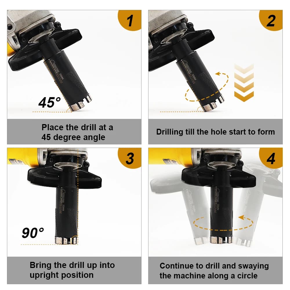 SHDIATOOL 1Pc Diamond Core Drill Bits 1-3/8 Inch Marble Drilling Core Bits For Hard Stone Concrete Granite Dry or Wet Hole Saws - Thumbnail 5