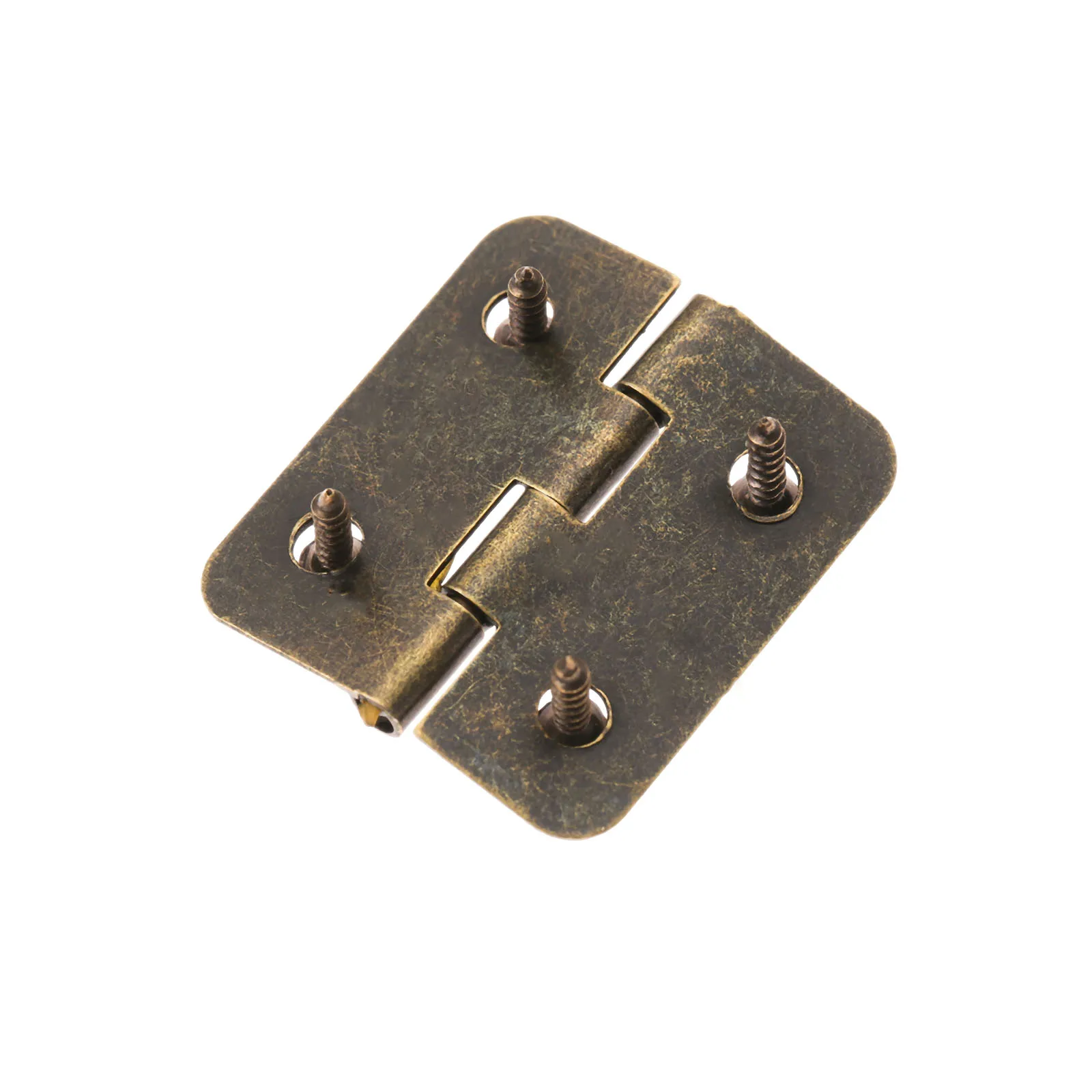 Furniture Hinges | 10Pcs 30x25mm with Screws | For Cabinet Drawers & Small Wooden Boxes - Thumbnail 5