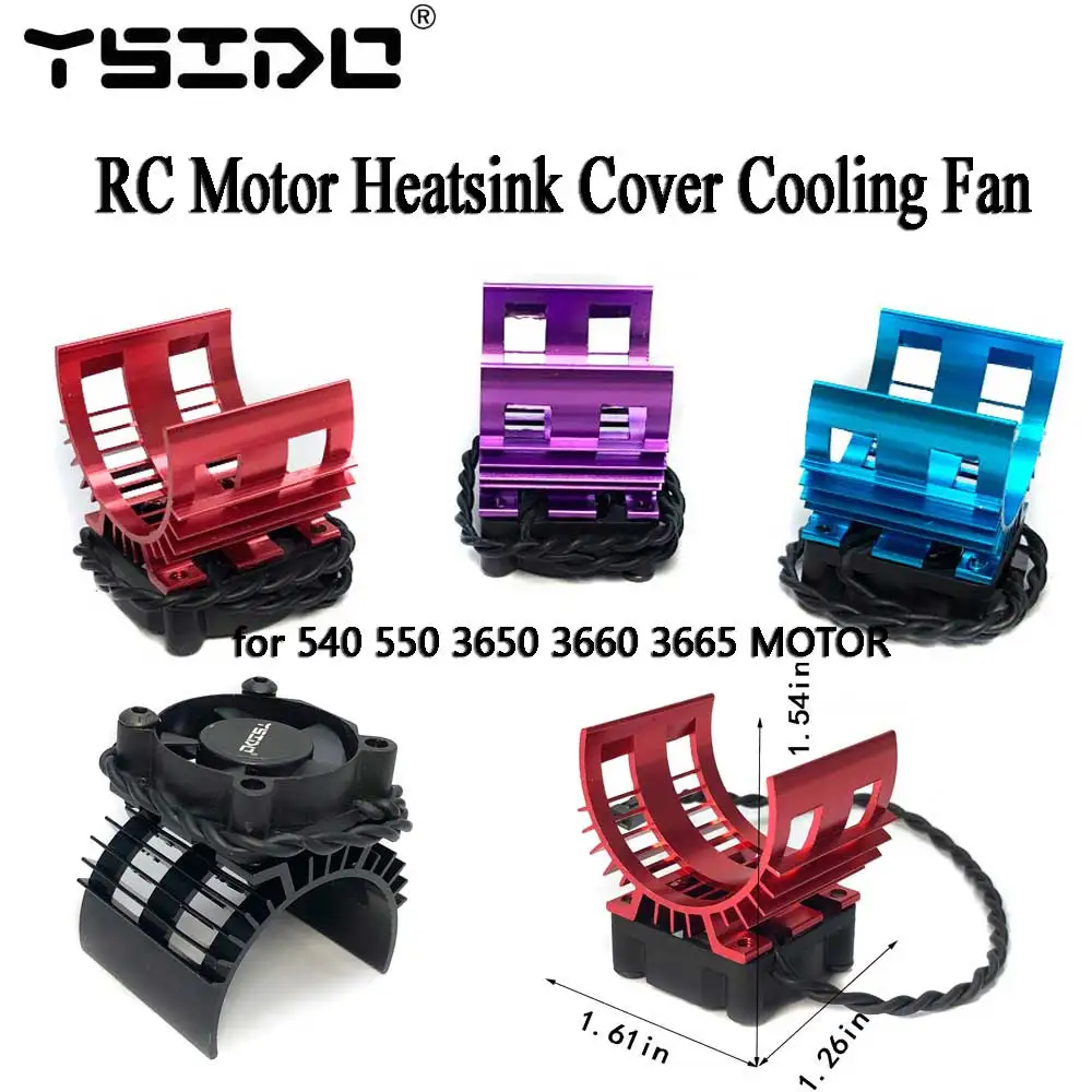 Electric Motor Heatsink & Cooling Fan | For 540/550 Brushless Motors | 1/10 1/12 Scale Cars - Thumbnail 2