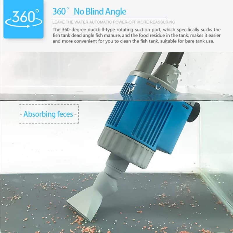 Aquarium Gravel Cleaner & Water Changer | 20W/28W Siphon Pump | All-in-One Tank Maintenance Tool - Thumbnail 6