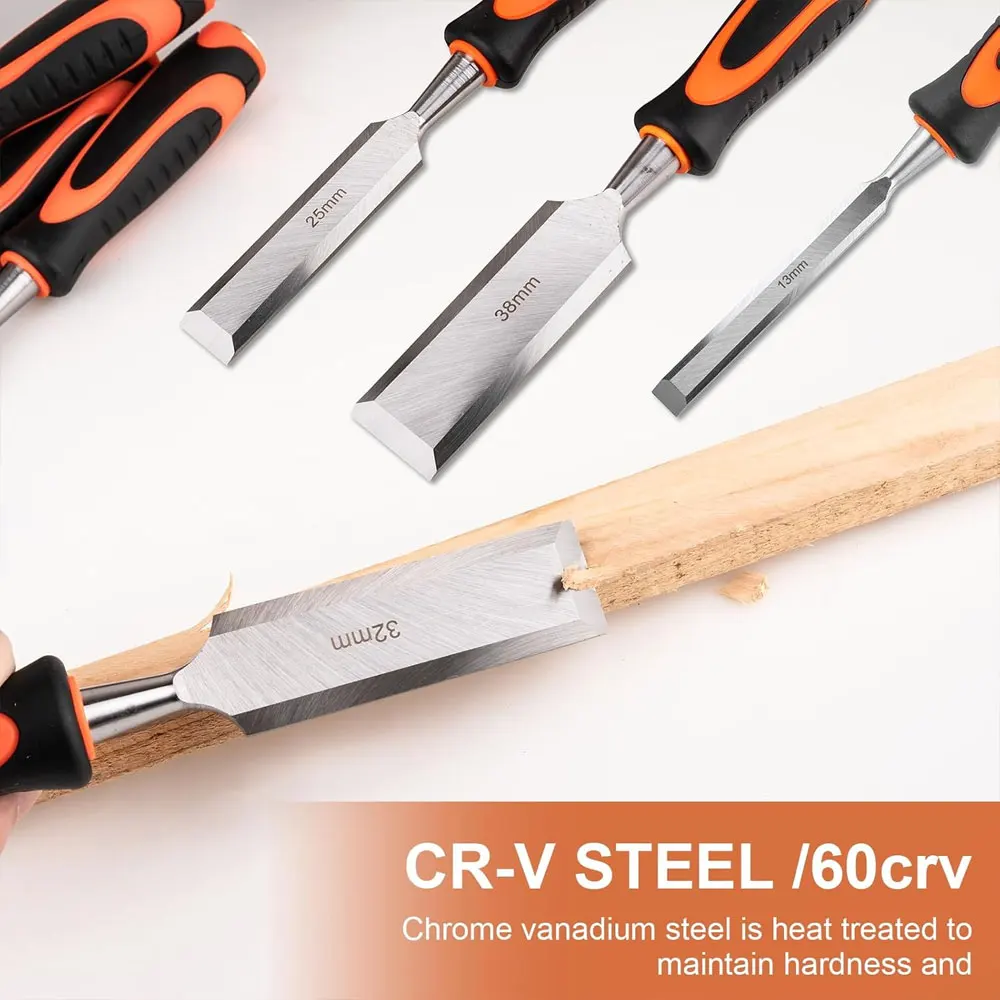 Wood Carving Chisel Set | 10-Piece Premium Tool Kit for Fine Woodworking - Thumbnail 3