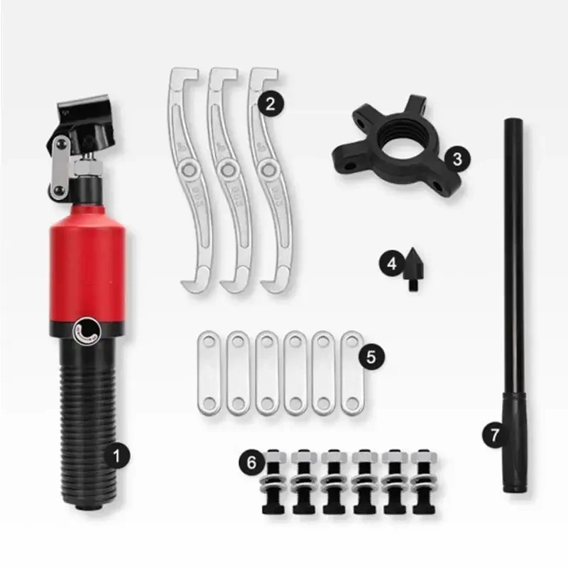 5-Ton Hydraulic Bearing Puller | 2 & 3 Jaw Adjustable Tool | Heavy-Duty Repair Kit - Thumbnail 2