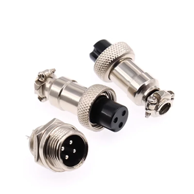 Aviation Panel Mount Connector Set | 2-6 Pin Male & Female Sockets | 12mm Docking Plug - Thumbnail 4