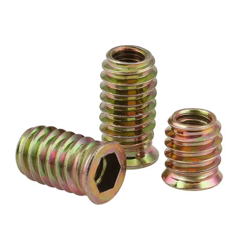 Furniture Insert Nuts | M6 M8 M10 Carbon Steel | Hex Socket Drive Fasteners - Image 1
