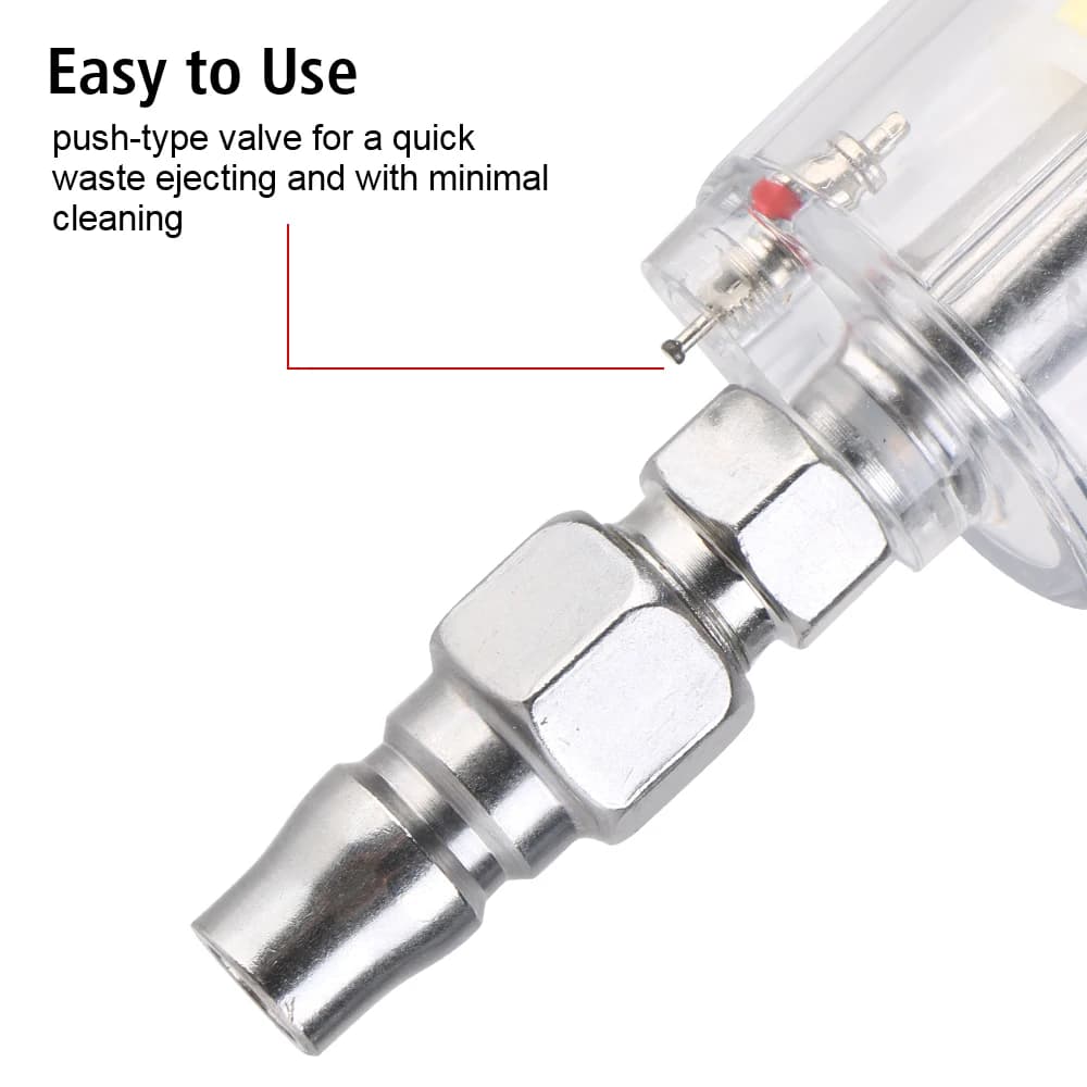Air Compressor Water Separator | 1/4 NPT Filter Kit | Oil & Moisture Trap for Spray Guns - Thumbnail 5