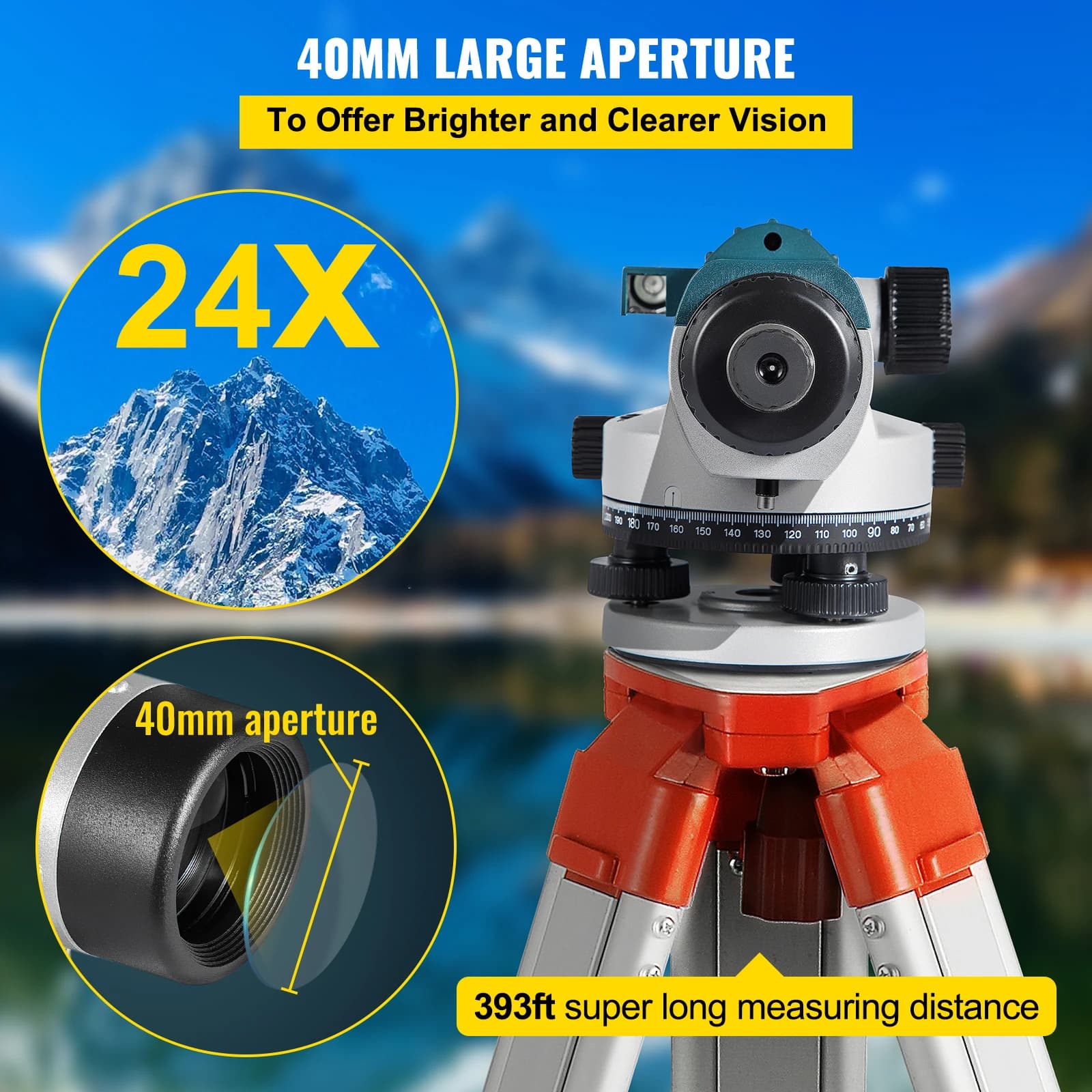Optical Level | 24X & 26X Magnification | 40mm Aperture with Magnetic Dampening - Thumbnail 2