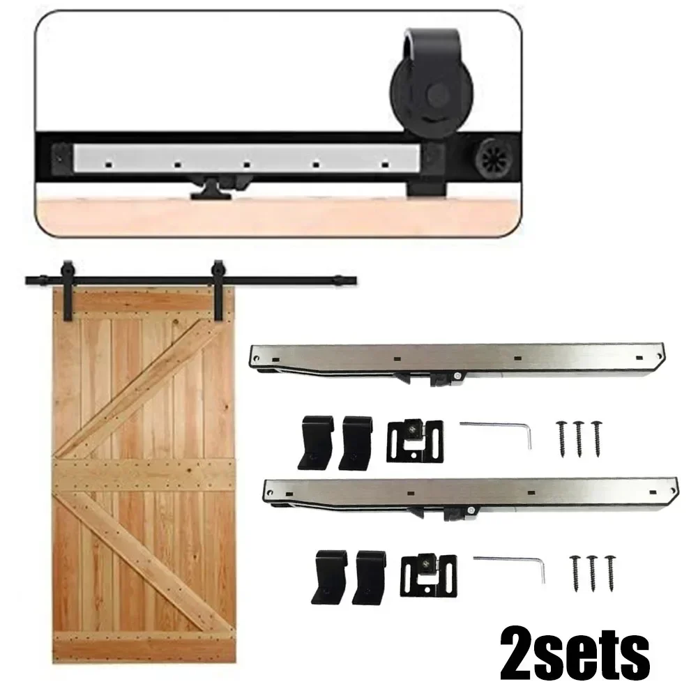 Soft-Close Door Damper | Silent Sliding Barn Door Hardware | Durable Silver Mechanism - Thumbnail 2
