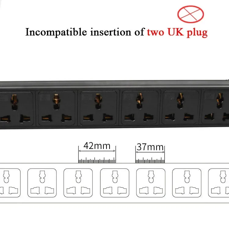 Rack-Mount PDU Power Strip | Surge-Protected Outlets with Voltage Display & Individual Switches - Thumbnail 3