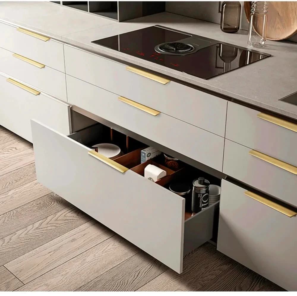 Furniture Handles | Minimalist Aluminum Alloy | Kitchen Cabinet & Wardrobe Knobs - Thumbnail 5