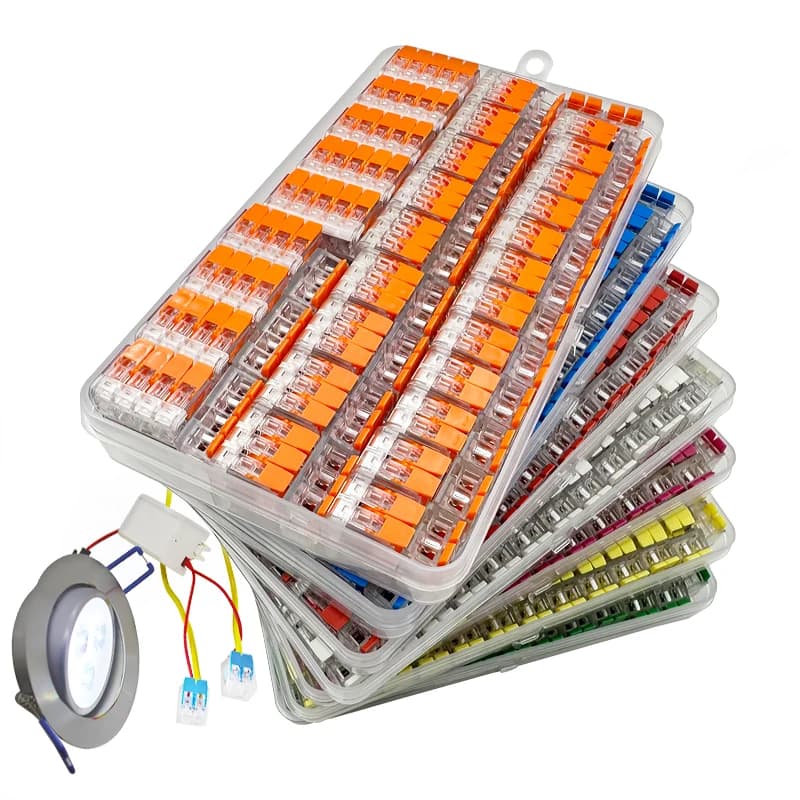 86-Piece Wire Connector Kit | Compact Terminal Blocks for Home Lighting & Electrical Projects - Thumbnail 2