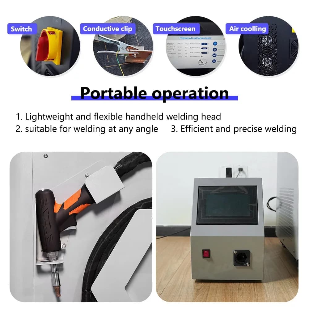 3-in-1 Laser Welding System | 1200W Air-Cooled Handheld Precision Welder - Thumbnail 4