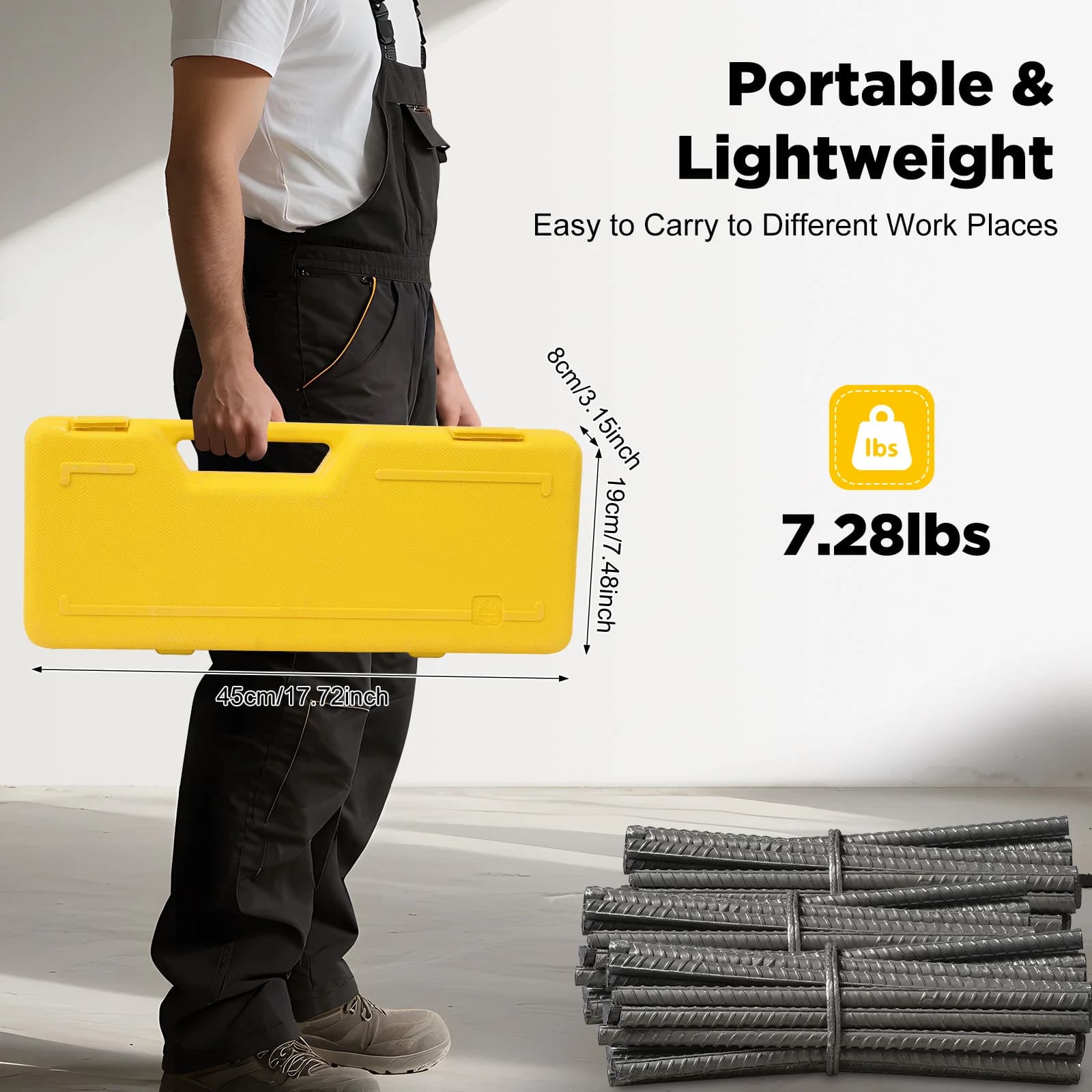 Hydraulic Rebar Cutter | 8-Ton Capacity for 4-16mm Steel | Portable Industrial Tool Kit - Thumbnail 2