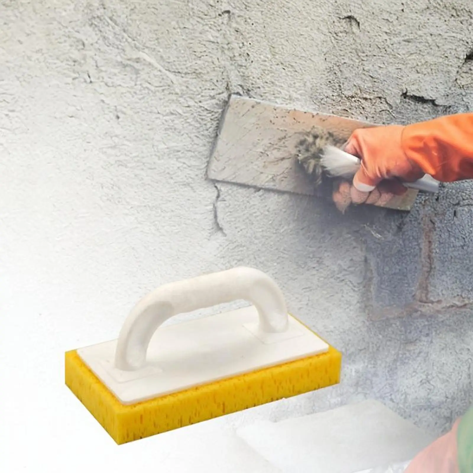 Grout Float & Plastering Sponge | Ergonomic Handle for Tile & Drywall | Multi-Surface Finishing Tool - Thumbnail 4