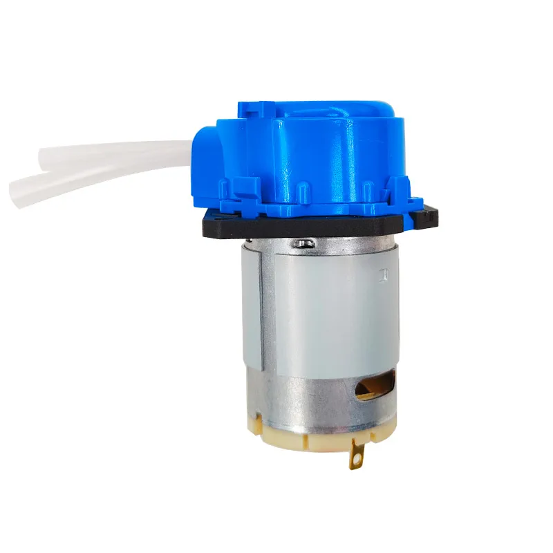 12V NKP small self-priming peristaltic pump with 5W power, silicone tubing, designed for micro circulation and transfer applications.