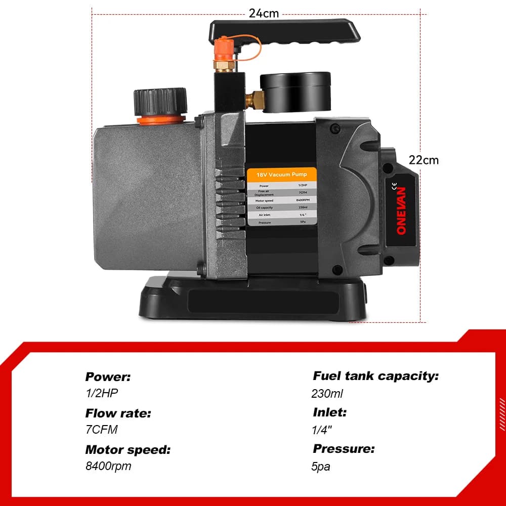 Cordless Electric Vacuum Pump | 8400RPM Brushless Motor | Portable for Makita Battery Tools - Thumbnail 3
