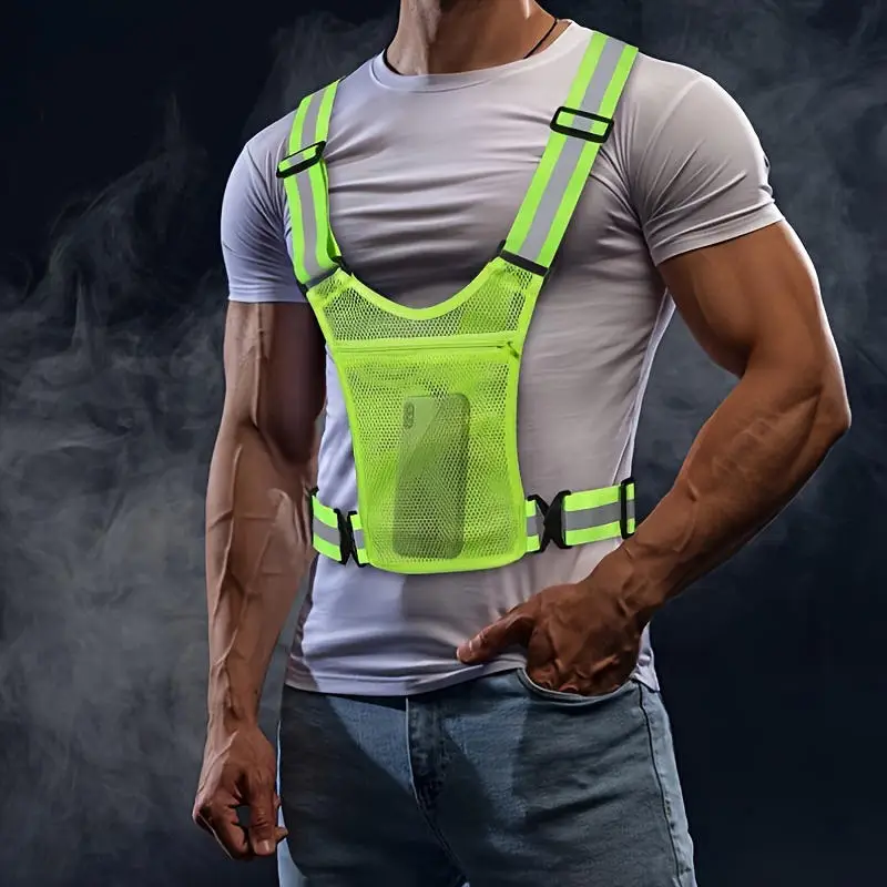 Reflective Safety Vest | 4 Colors with Storage Bag | Construction & Traffic Work - Thumbnail 3