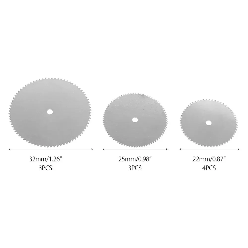 11PCS Set Mini Circular Saw Blade Stainless Steel Cutting Disc Wood Cutting Wheel For Rotary Tool Electric Tool - Thumbnail 5