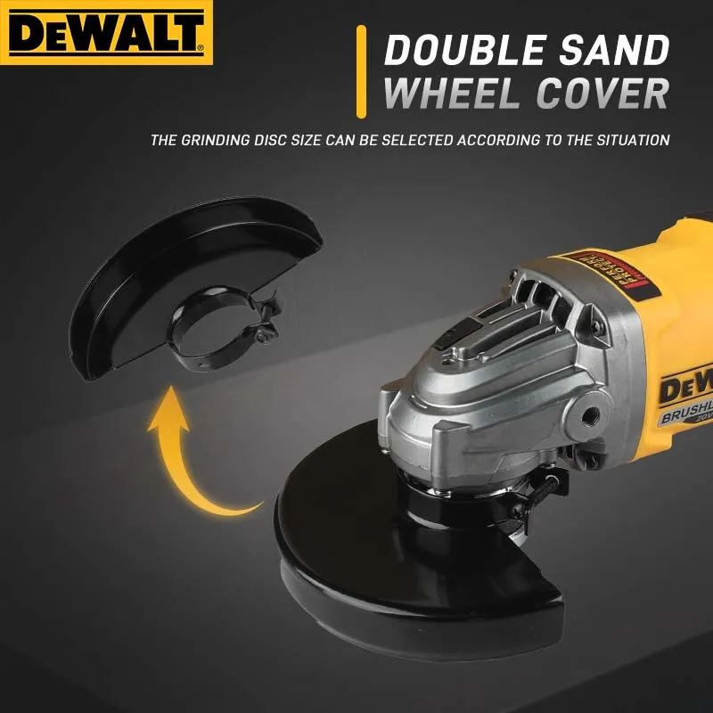 DeWalt DCG414 Brushless Angle Grinder | 125mm Metal & Wood Cutting | Professional Power Tool - Thumbnail 4