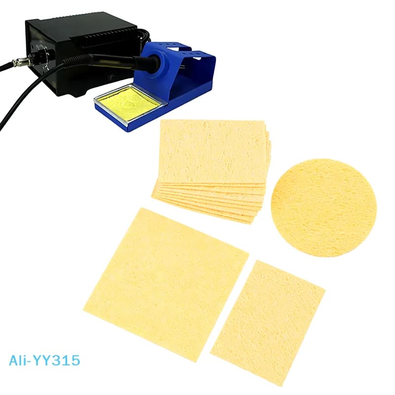 Soldering Iron Tip Cleaner | 10-Pack Sponge Pads | Essential Welding & Electronics Maintenance Kit - Thumbnail 2