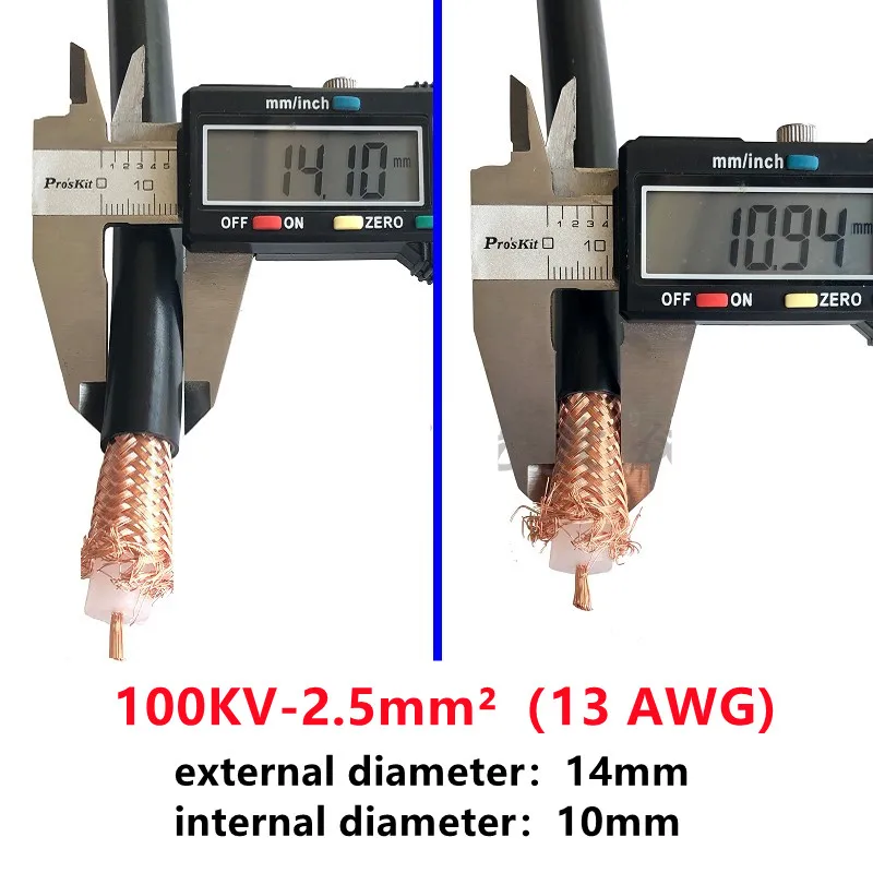 High-Voltage Cable | 20-150KV DC | Anti-Static Dust & Spray Control | Shielded AWG 9-17 Gauge - Thumbnail 2
