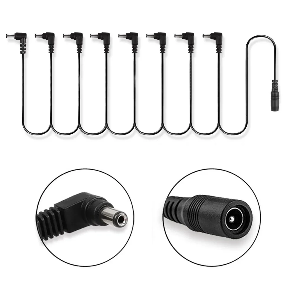 Miwayer Daisy Chain Cables 1 to 2-10 Ways Guitar Effect Pedal Power Supply Adapter 9V DC 1A Reinforced Noiseless Center Negative - Thumbnail 3
