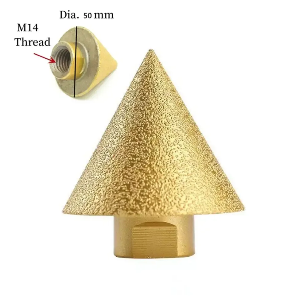 Diamond Tile Chamfering Bit | M14 Thread | 38mm & 50mm Sizes | Bevel & Edge Grinding Tool - Thumbnail 6