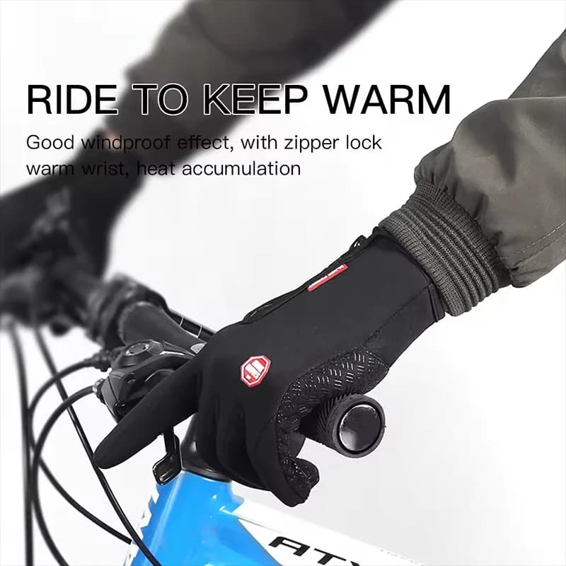 Touchscreen Cycling Gloves | Winter Warm & Anti-Slip | Outdoor Sports & Camping - Thumbnail 4