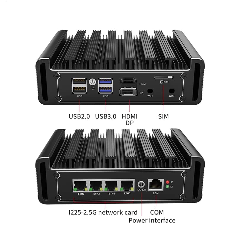 Firewall & Home Server Appliance | Intel N100 | 4x 2.5G LAN | Fanless Silent Design - Thumbnail 5