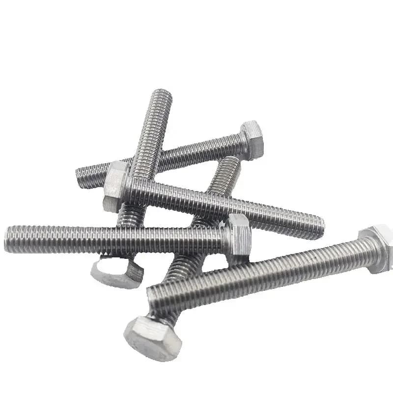 304 Stainless Hex Bolts | M3-M12 Full Thread Cap Screws | DIN933 GB5783 Standard - Image 1