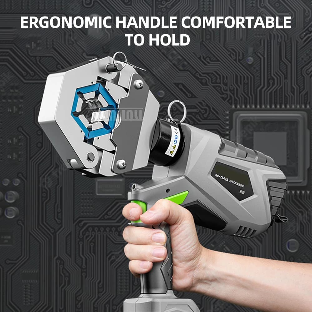Hydraulic Hose Crimping Tool | Rechargeable Electric Crimper for AC & Refrigeration Repair - Thumbnail 2