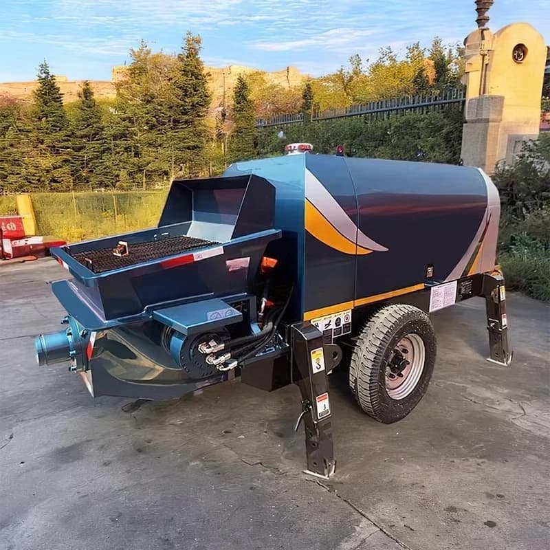 Electric Concrete Pump | Trailer-Mounted Screed Pump for Efficient Floor Leveling - Thumbnail 4