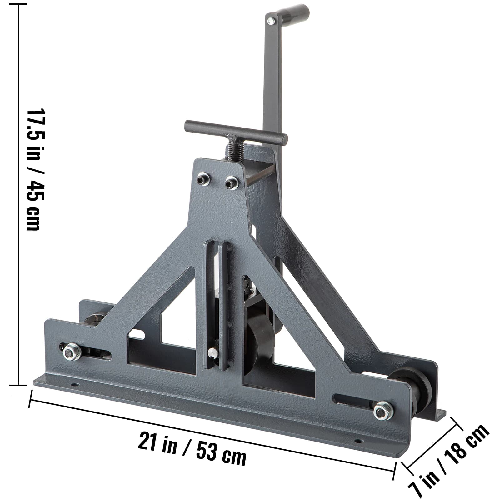Manual Tube Bender | 1-1/2 Capacity for Steel & Copper | Adjustable Square & Rectangular Rolling Tool - Thumbnail 5