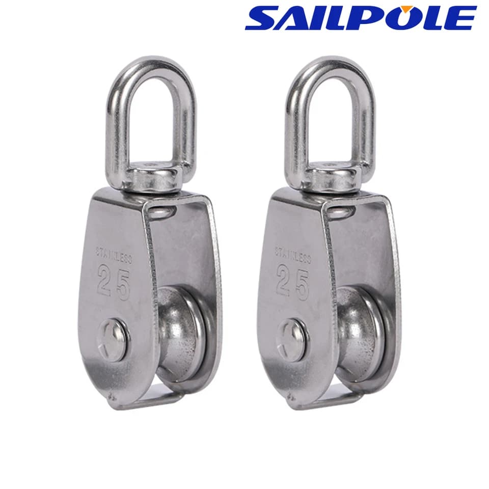 Block Pulley | Swiveling Shackle Head | M25 High Load Marine Rigging - Thumbnail 4