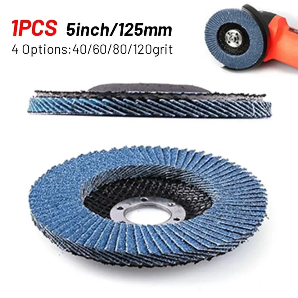 125mm Flap Disc Grinding Wheel | 40/60/80/120 Grit | For Metal Angle Grinder - Thumbnail 3