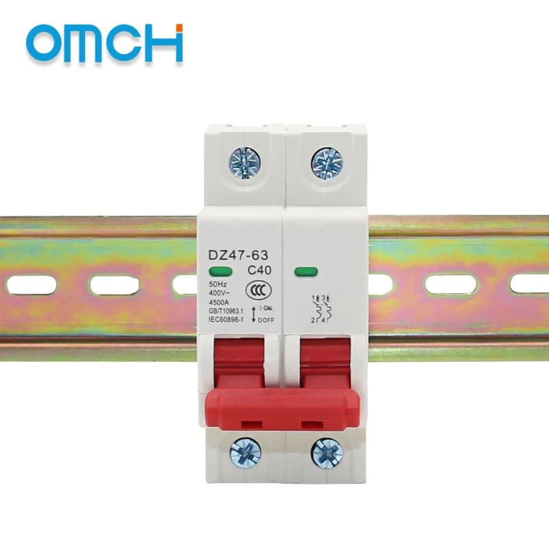 DZ47-63 DIN Rail Circuit Breaker | 1-4 Pole MCB | 6A-63A | 400V AC for Home Electrical Protection - Thumbnail 3