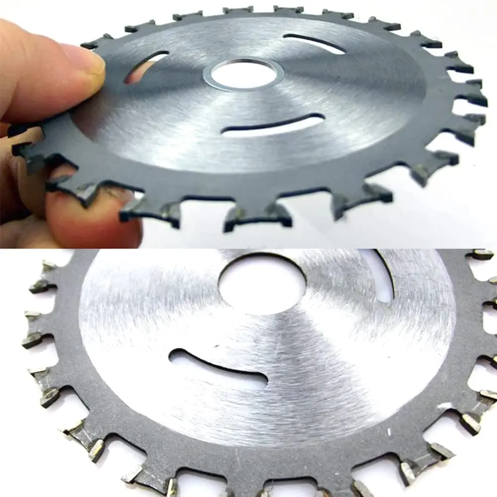 4Inch Alloy Woodworking Double Side Saw Blade Circular Cutting Disc Rotating Drilling Tool For Wood Plastic Aluminum And Steel - Thumbnail 2