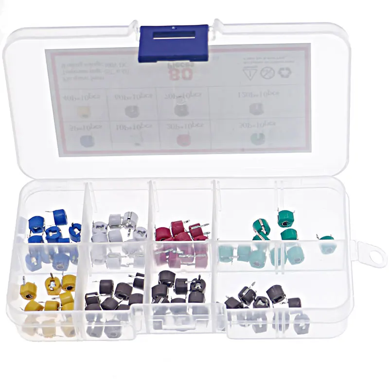 Variable Capacitor Kit | 80-Piece Mixed Assortment | 6mm Trimmer Capacitors 5-120pF - Thumbnail 6