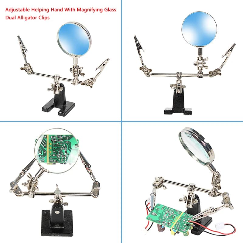 80W Soldering Station Kit | Adjustable Temperature Control | ESD-Safe Work Mat | 110V/220V Dual Voltage - Thumbnail 6