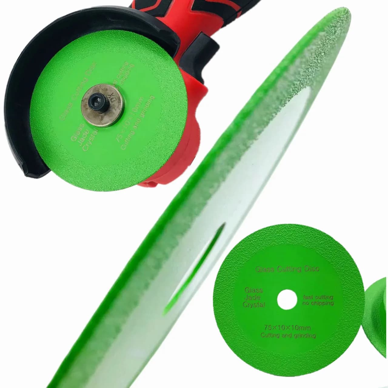 75mm Diamond Cutting Disc | Ultra-Thin Glass & Ceramic Blade for Angle Grinders - Thumbnail 2