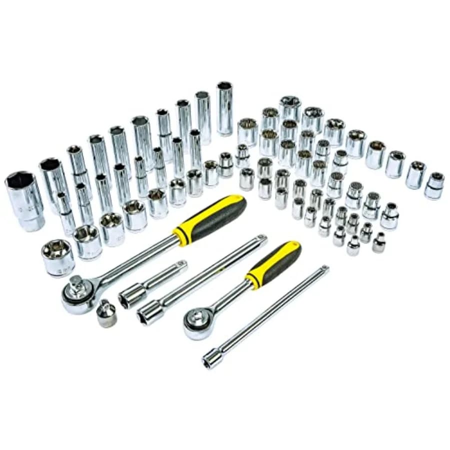 JEGS 170-piece mechanic's tool set with black powder-coated steel toolbox, including sockets, extenders, and ratchets.