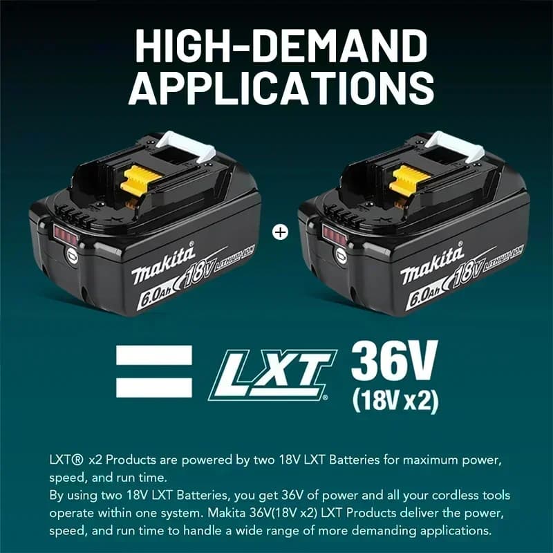 Makita BL1860 18V LXT Replacement Battery | 6.0Ah High-Capacity | Genuine Performance for Power Tools - Thumbnail 5