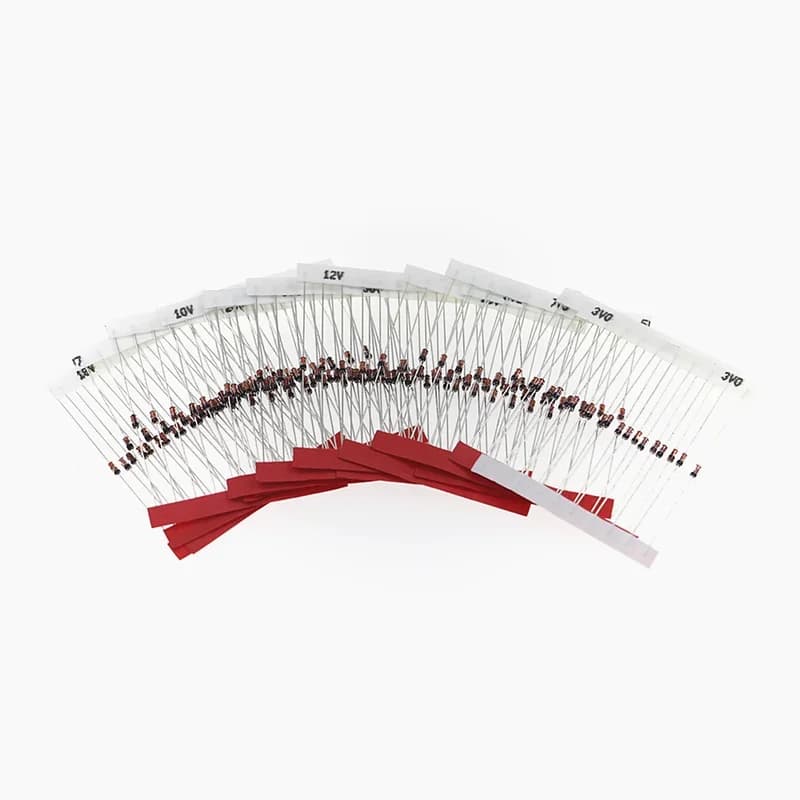 Zener Diode Assortment Kit | 14 Values 3.3V-30V | DO-15 0.5W | 140-Piece Electronics Set - Thumbnail 3