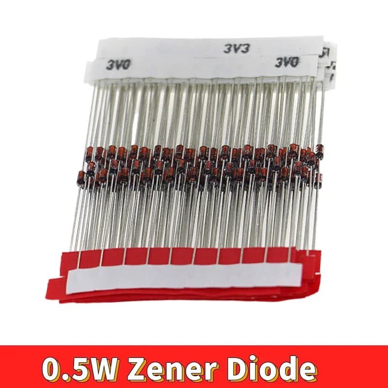 140pcs 14values 1/2W 0.5W DO-15 Zener Diode 3.3-30V Assortment kit Set Electronic pack Each 10pcs - Thumbnail 4