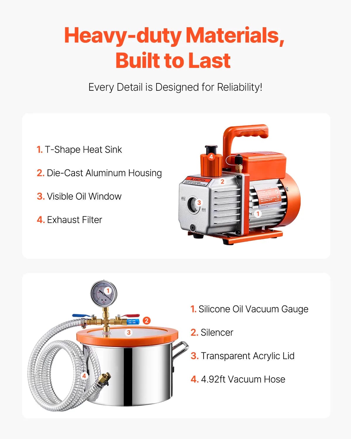 Vacuum Chamber Kit for Degassing Resin & Silicone | 1.5-5 Gallon Capacity | 3.5 CFM Pump - Thumbnail 5