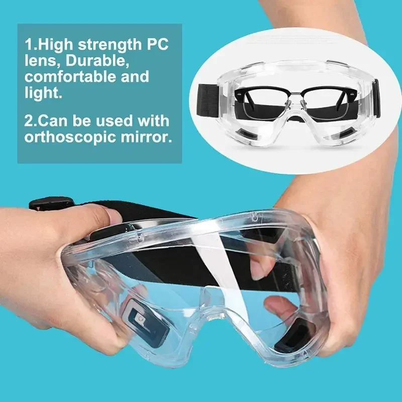 Anti-Splash Safety Goggles | Dust-Proof Clear Lens | For Lab & Industrial Use - Thumbnail 3